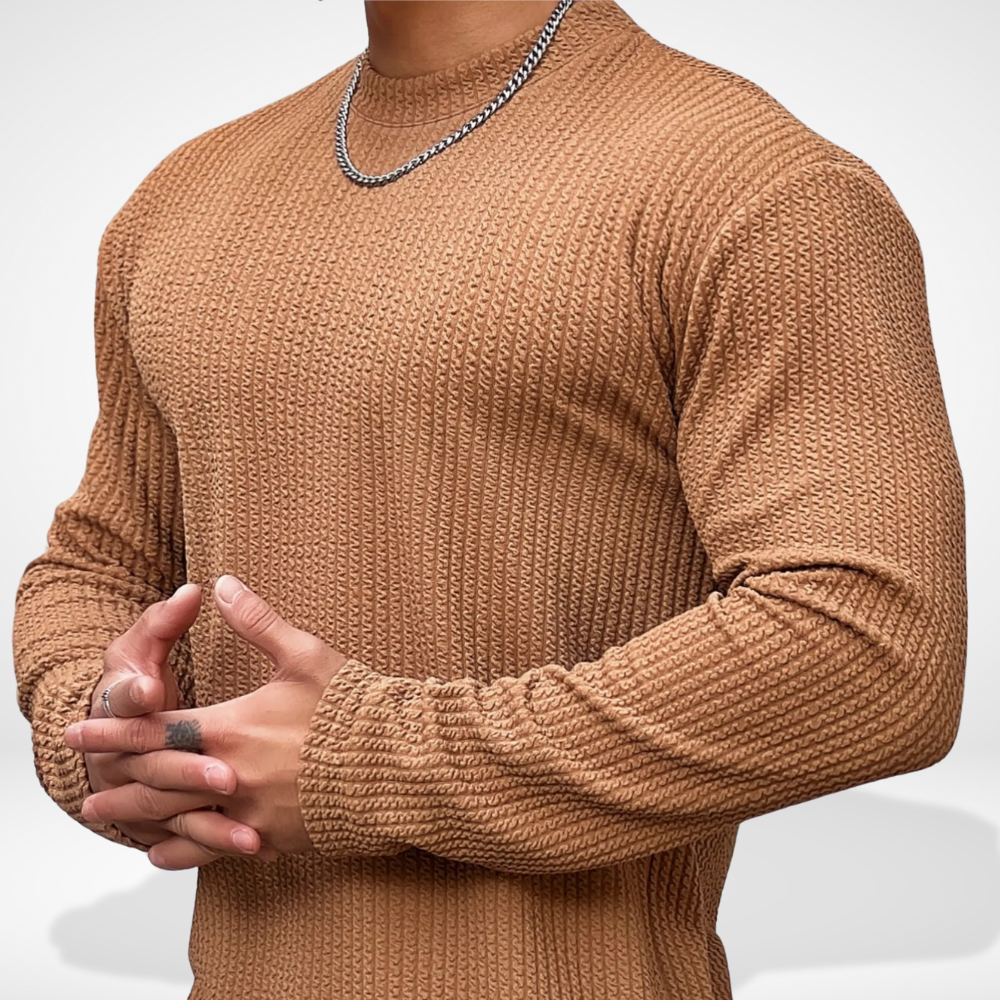 Laayner manches longues à maille texturée pour Homme – Fredin