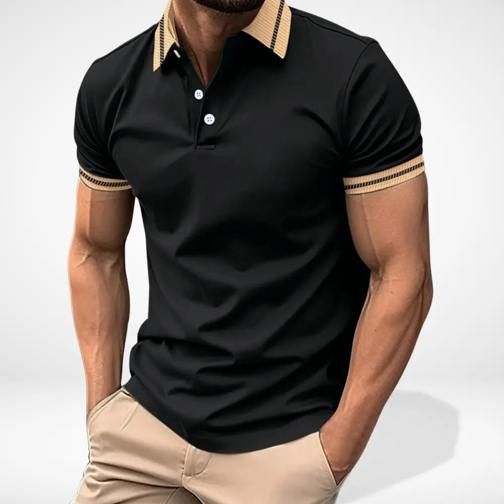 Aliner manches courtes à col contrasté pour Homme – Leei