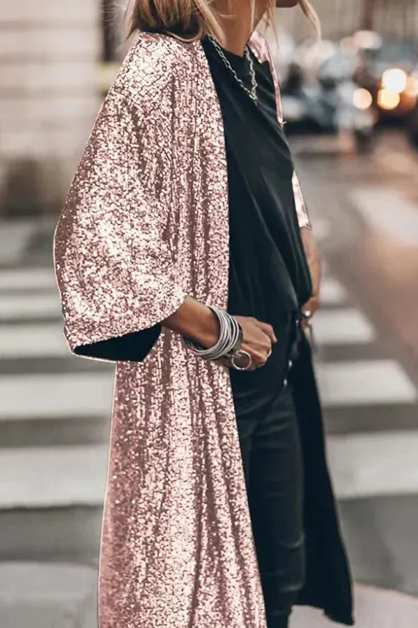 Naayala - Glamour - Kimono en paillette avec des trous de serrure