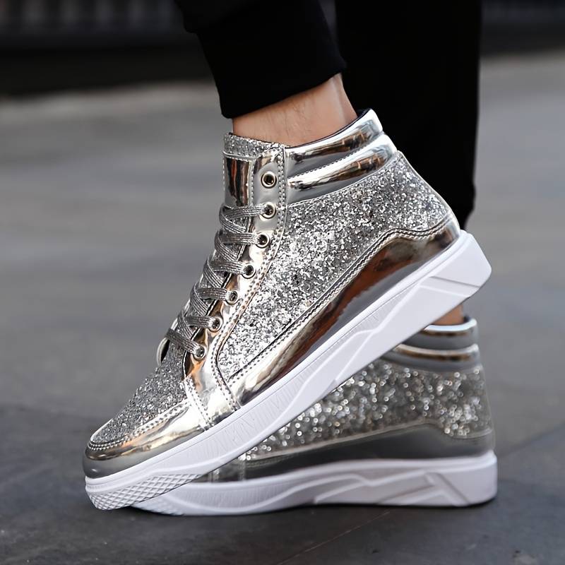 Neiraxa | Baskets montantes brillantes pour hommes