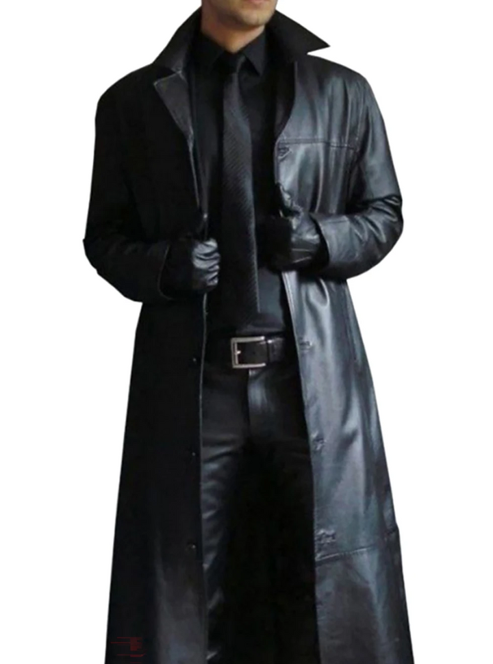 Noinan | Manteau long en cuir homme