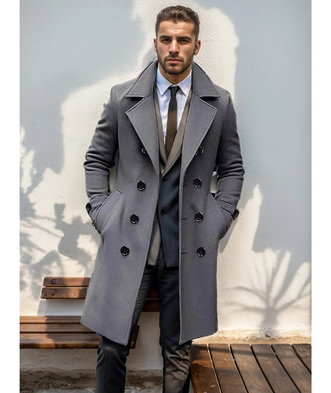Neinal | Manteau élégant à double boutonnage homme