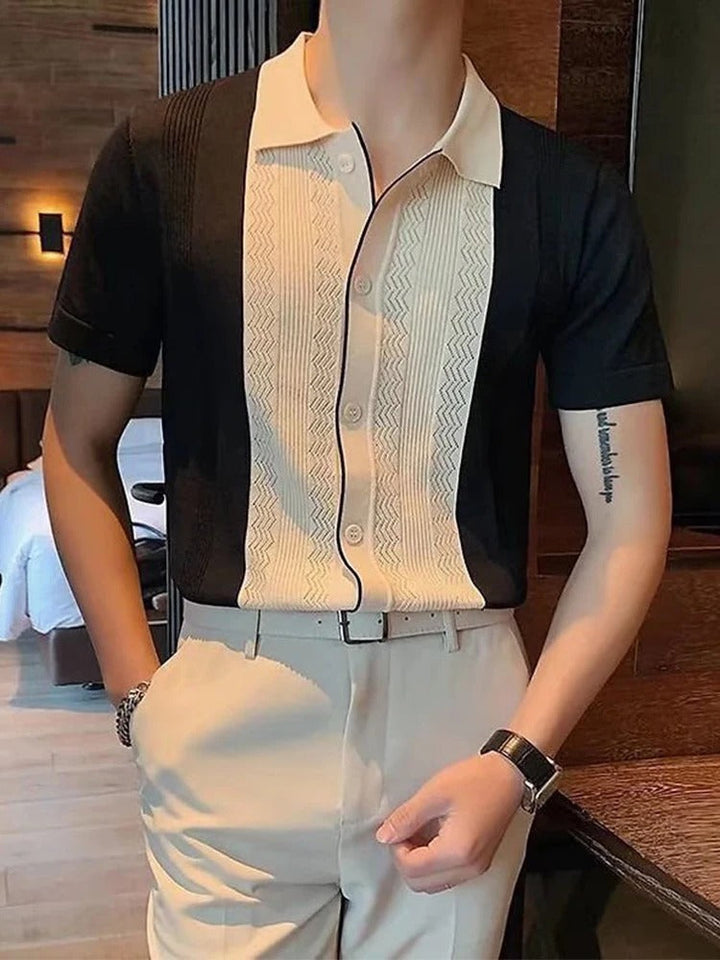 Serial | Polo pour hommes Fashion Knitted Striped