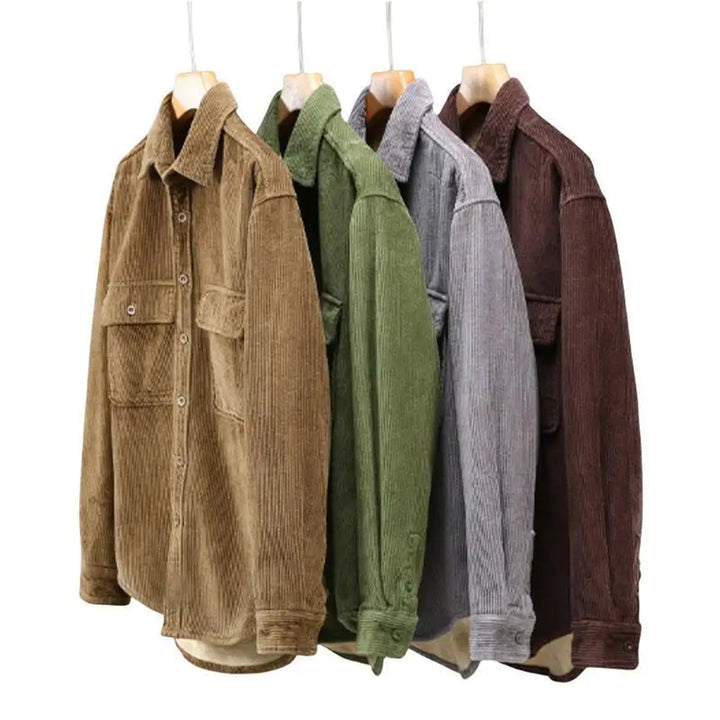 Laaynem | Chemise d'hiver en velours côtelé pour hommes