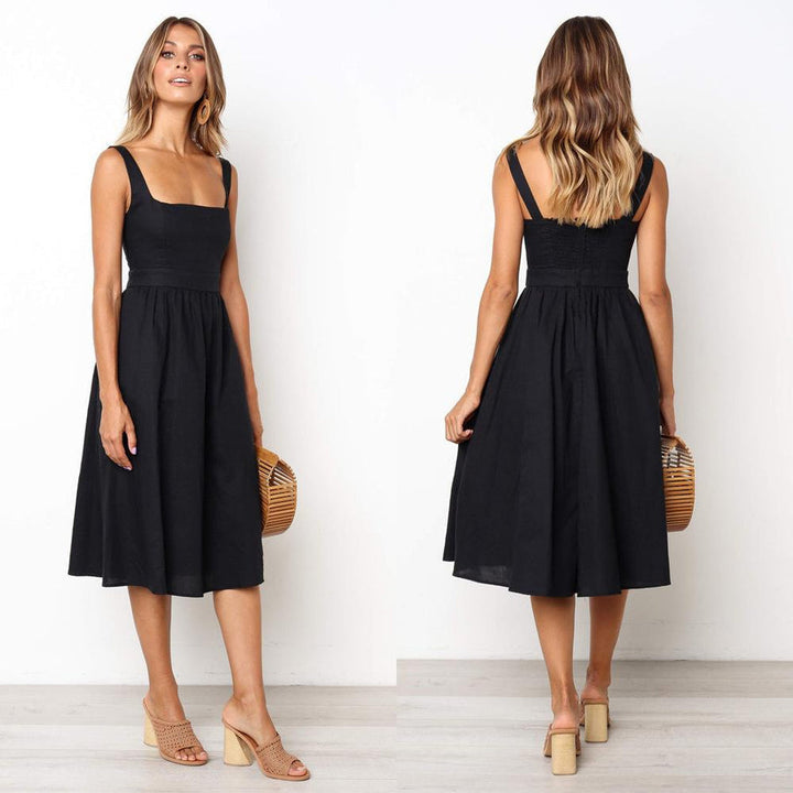 Mariama | Robe de soirée de couleur unie