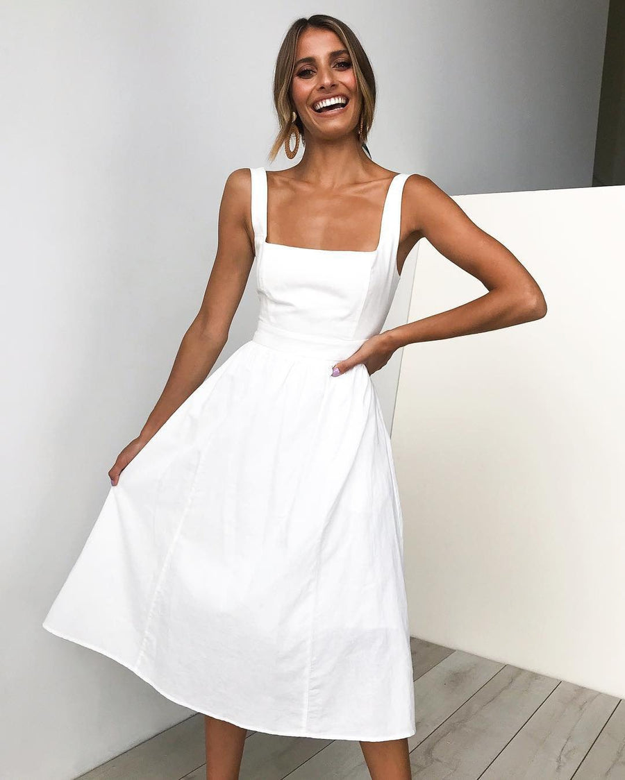Mariama | Robe de soirée de couleur unie