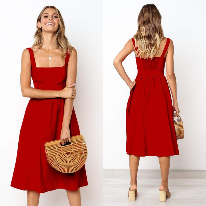 Mariama | Robe de soirée de couleur unie