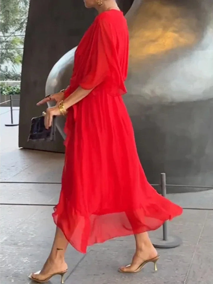 Oellea | Robe fluide à manches chauve-souris pour femmes