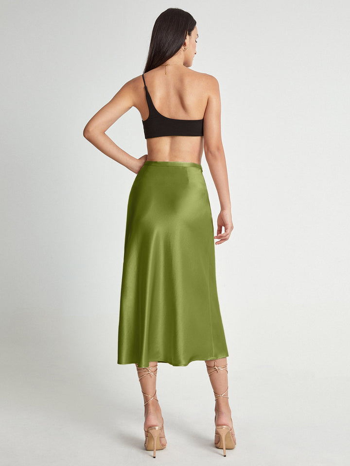 Roonnama | Jupe midi fluide taille haute pour femmes