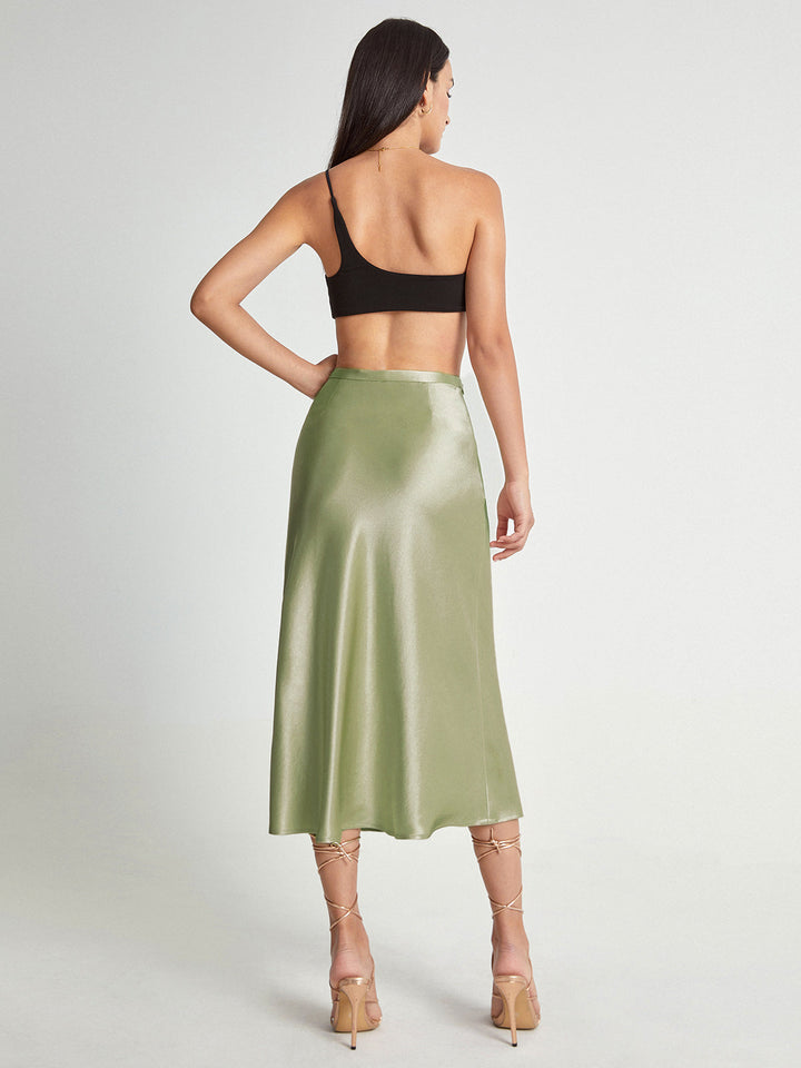 Roonnama | Jupe midi fluide taille haute pour femmes