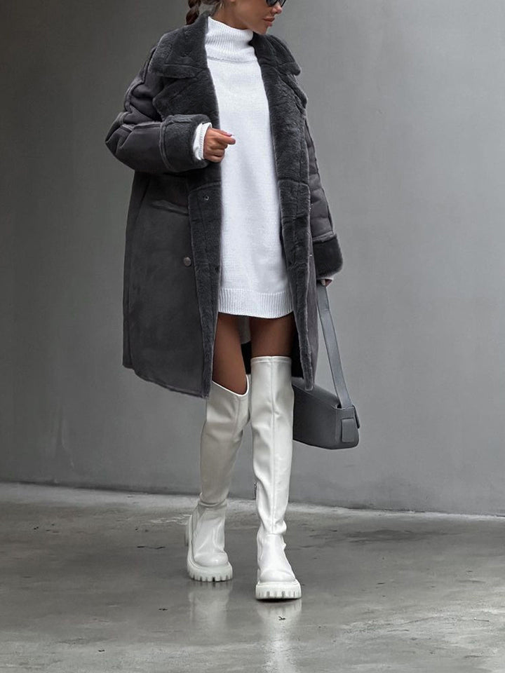 Lievasa | Maxi veste en cuir Chamois