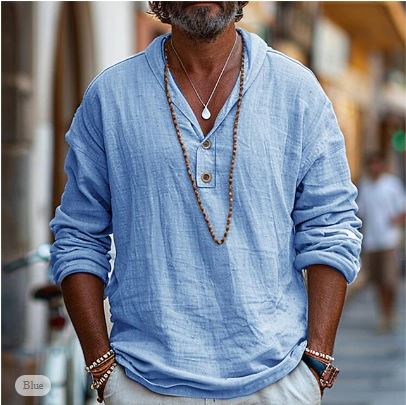 Luriam Henley Manche Longue T-shirt – Duane