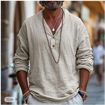 Luriam Henley Manche Longue T-shirt – Duane