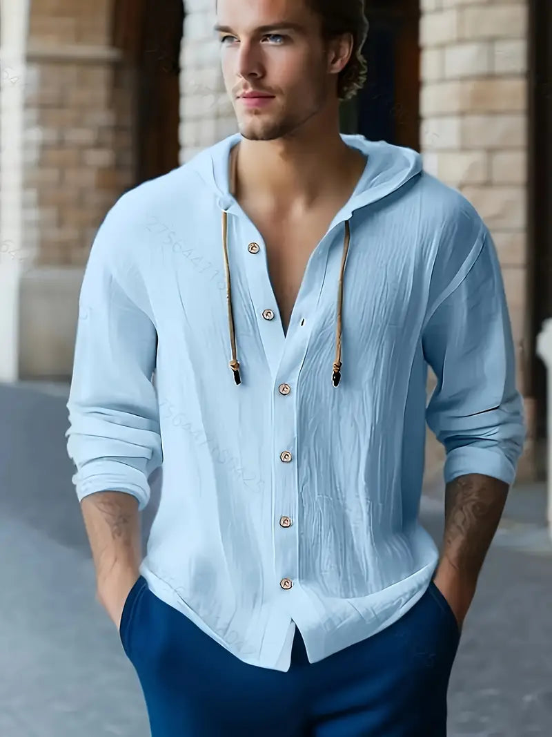 Neiras | Élégant Chemisier à Capuche pour Hommes