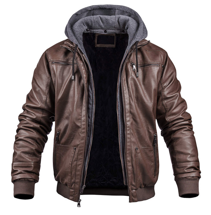 Luenar | Veste en cuir chaude pour hommes