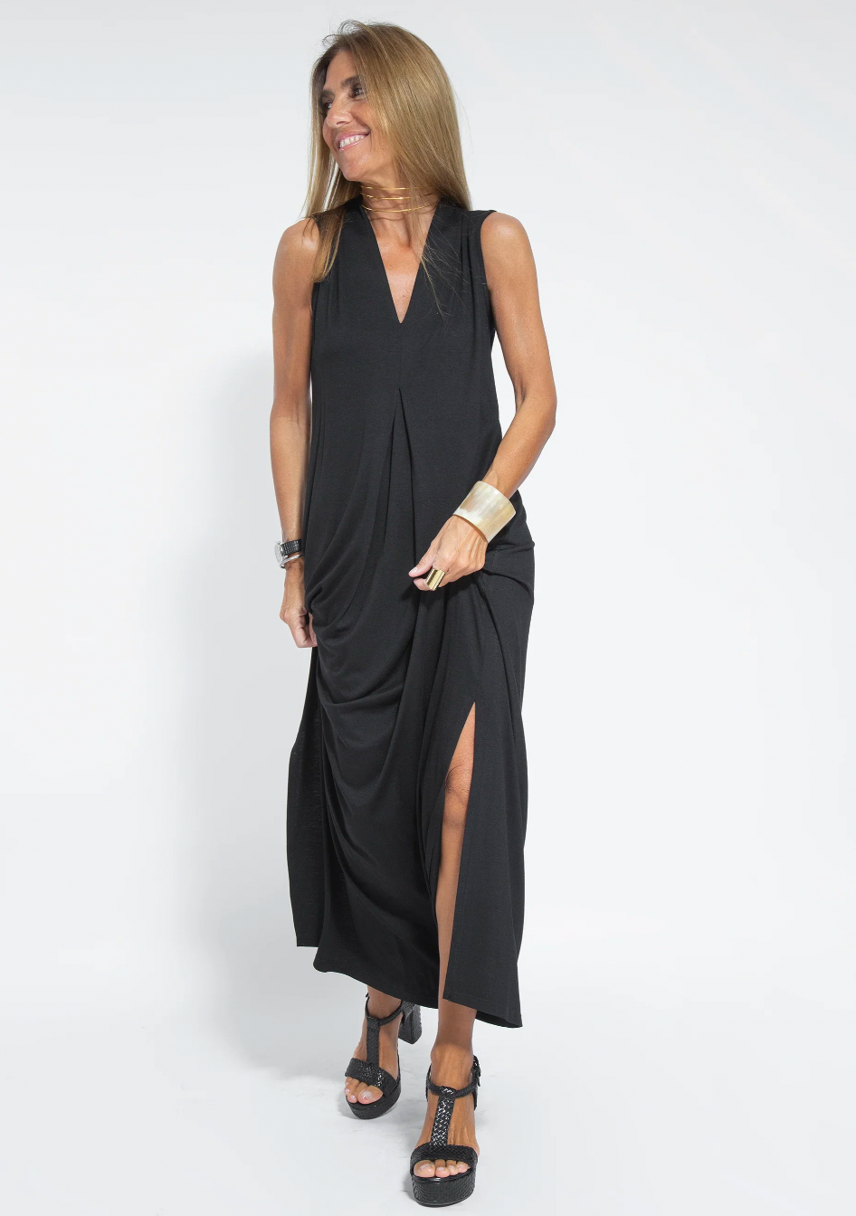 Eanasa robe longue et veste fluide pour femmes - Eva