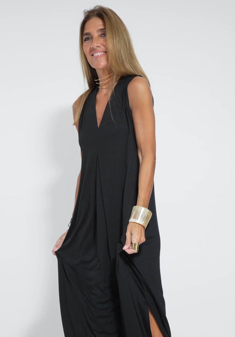 Eanasa robe longue et veste fluide pour femmes - Eva