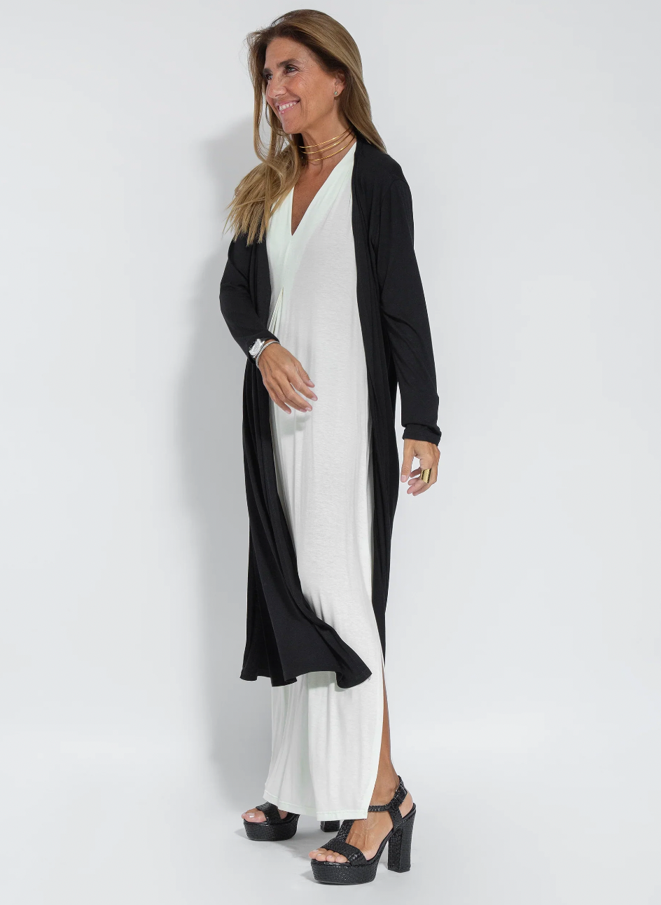 Eanasa robe longue et veste fluide pour femmes - Eva