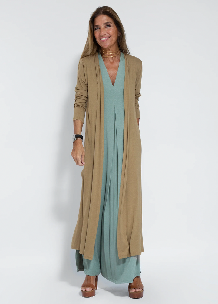 Eanasa robe longue et veste fluide pour femmes - Eva