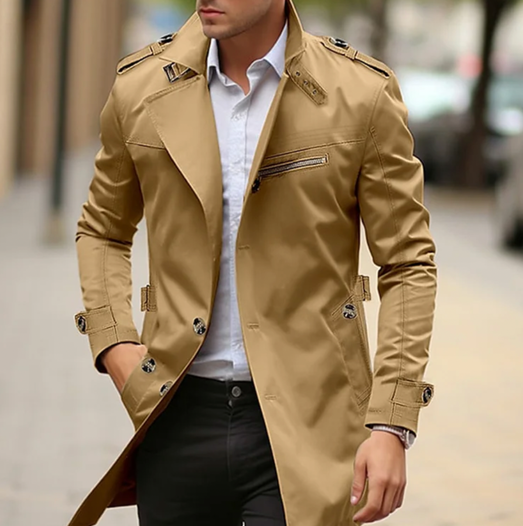 Soettam | Trench-coat de printemps élégant pour hommes