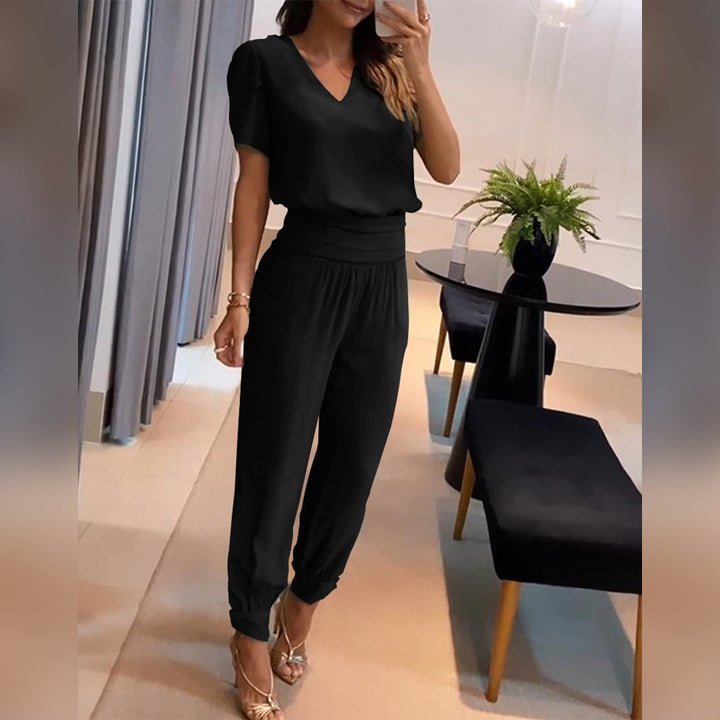 Saorasa | Ensemble Casual à Manches Courtes pour Femmes