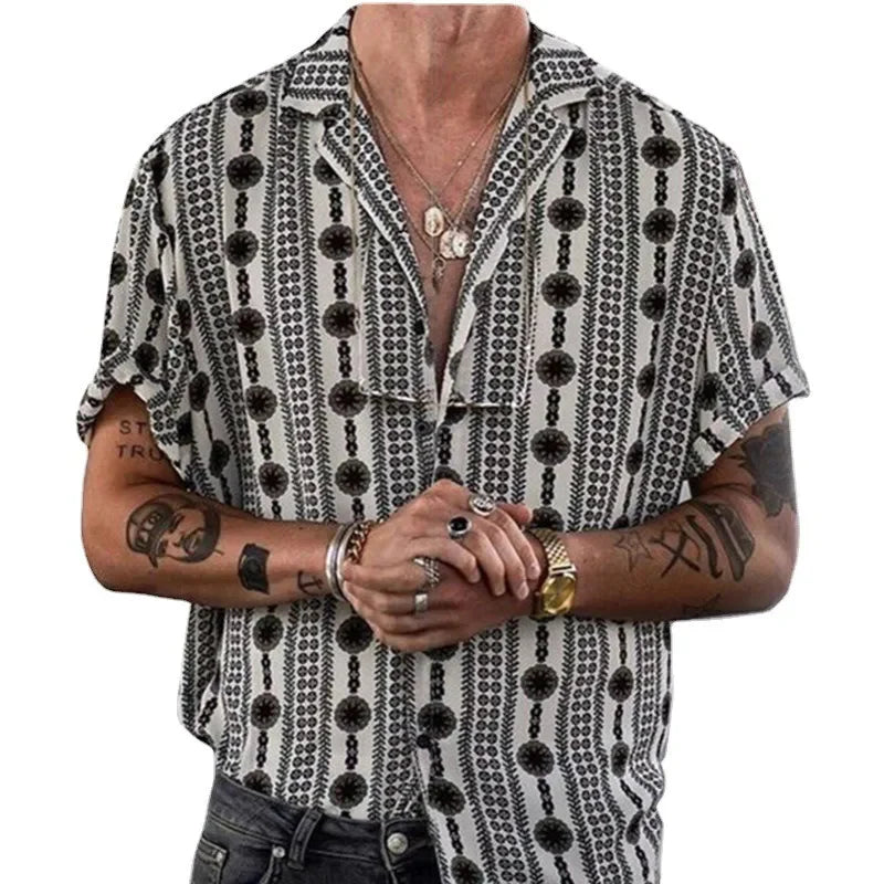 Riettar | Élégante chemise ethnique décontractée pour homme