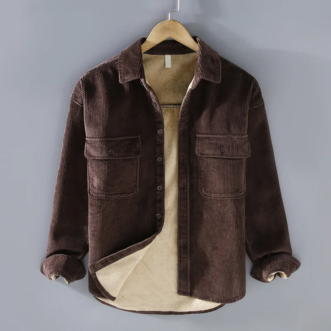 Laaynem | Chemise d'hiver en velours côtelé pour hommes