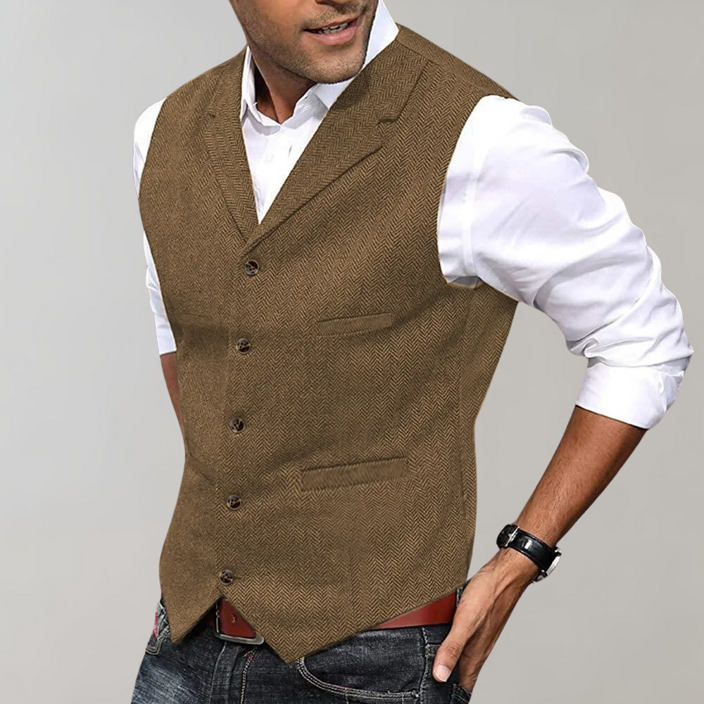 Vaoraen | Gilet élégant en tissu homme