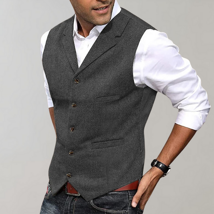 Vaoraen | Gilet élégant en tissu homme