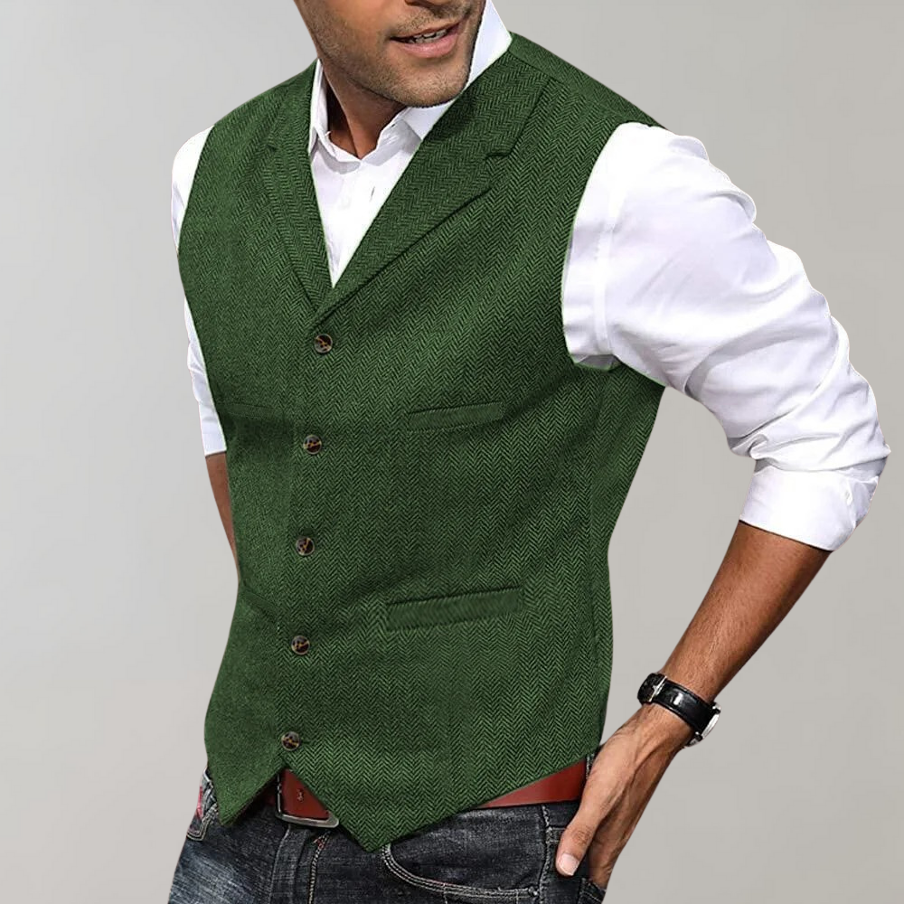 Vaoraen | Gilet élégant en tissu homme