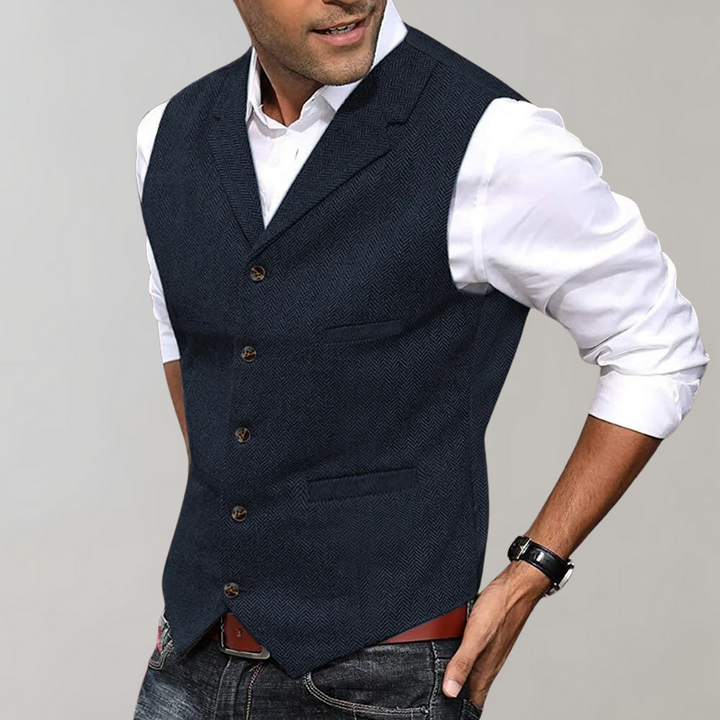 Vaoraen | Gilet élégant en tissu homme