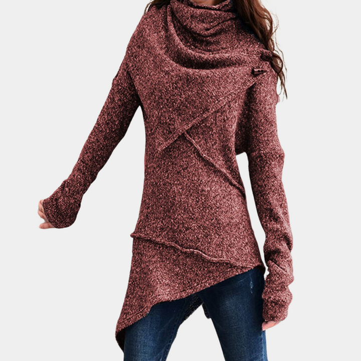Naosia | Pull asymétrique tricoté pour femmes