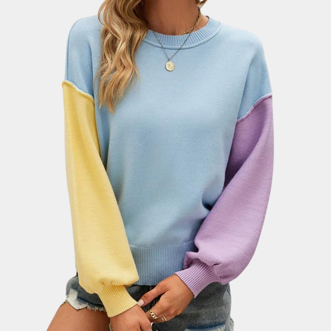 Siellela | Pull à Blocs de Couleurs pour Femmes