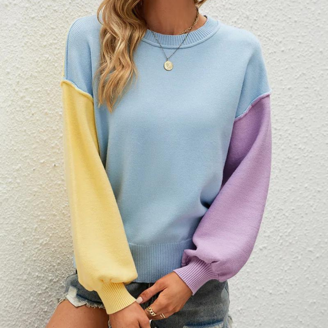 Siellela | Pull à Blocs de Couleurs pour Femmes