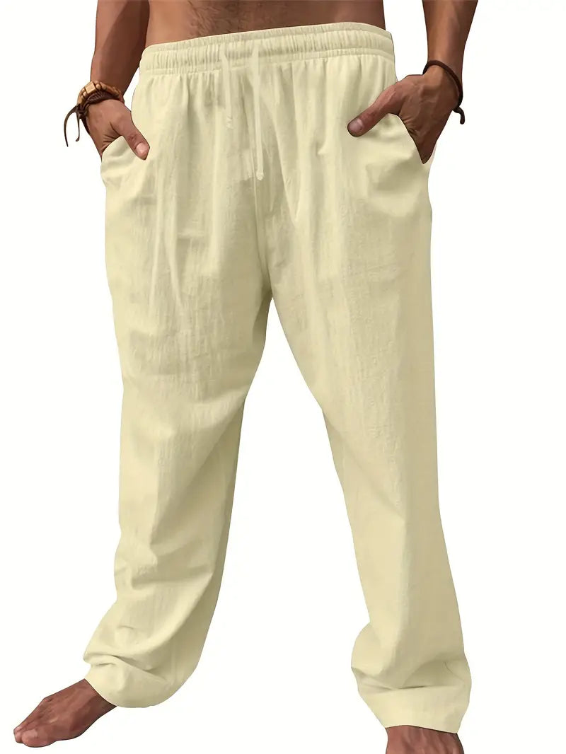 Laevax | Pantalon en Lin Polyvalent Confortable pour Homme