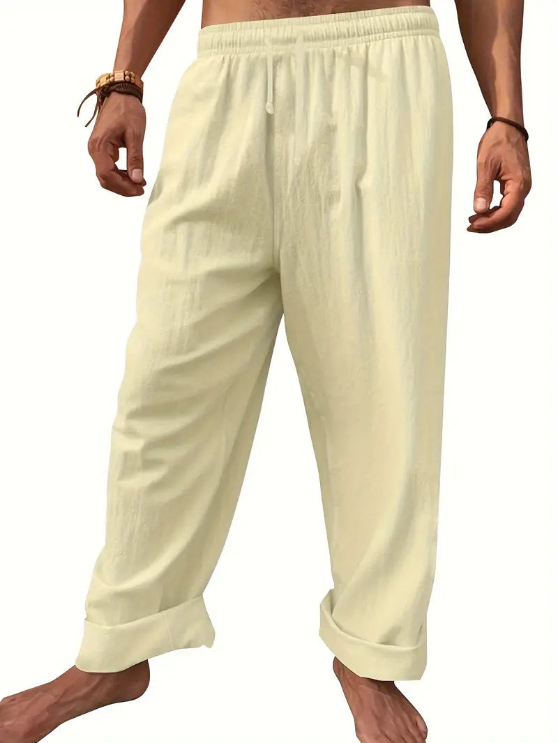 Laevax | Pantalon en Lin Polyvalent Confortable pour Homme