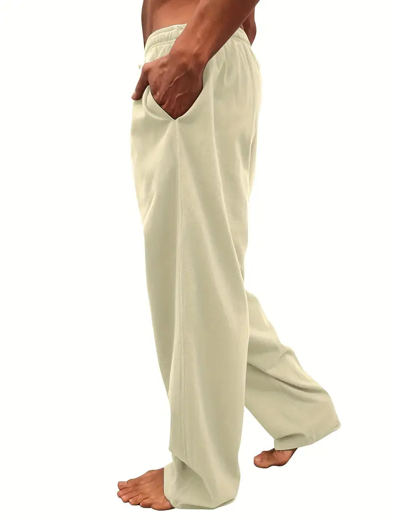 Laevax | Pantalon en Lin Polyvalent Confortable pour Homme