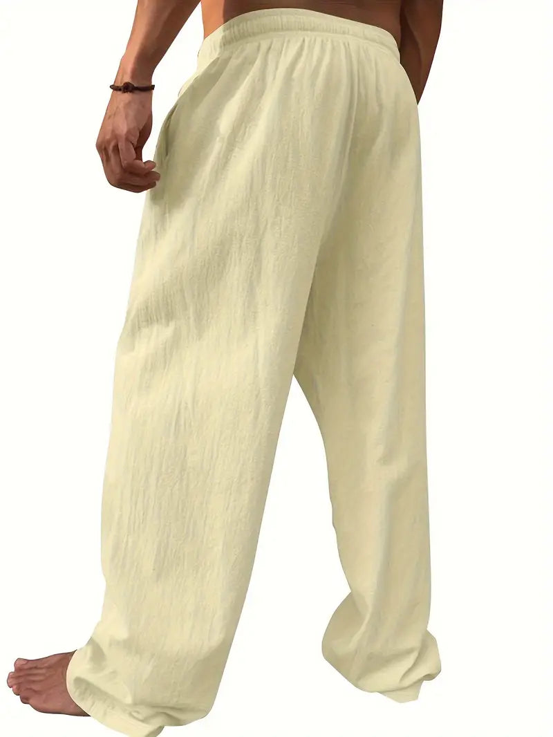 Laevax | Pantalon en Lin Polyvalent Confortable pour Homme