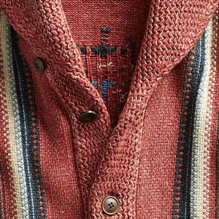 Aaras | Veste en tricot jacquard style vintage pour hommes