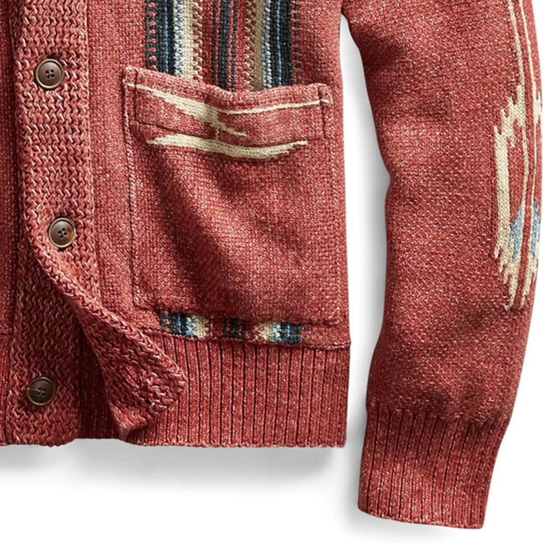 Aaras | Veste en tricot jacquard style vintage pour hommes