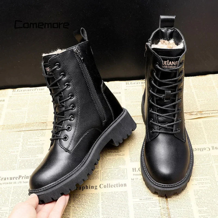 Nianaxa | Bottes en cuir élégantes pour femmes