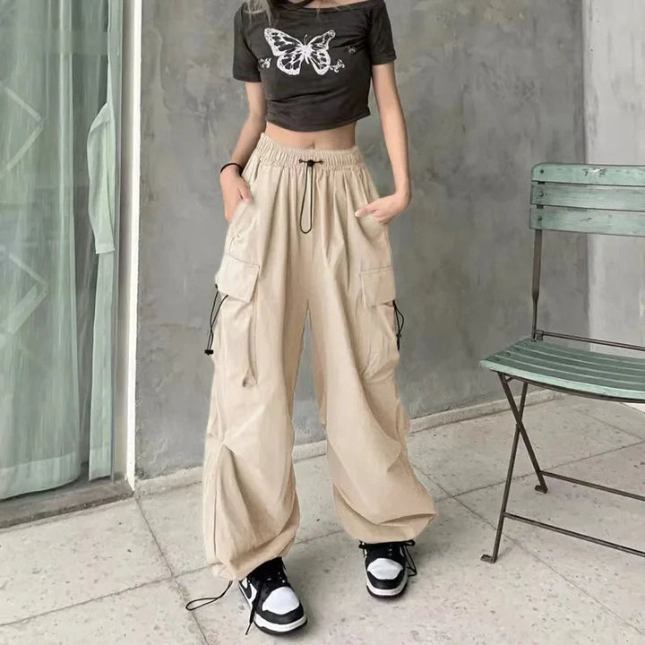 Leettama | Pantalon cargo ample high street pour femmes