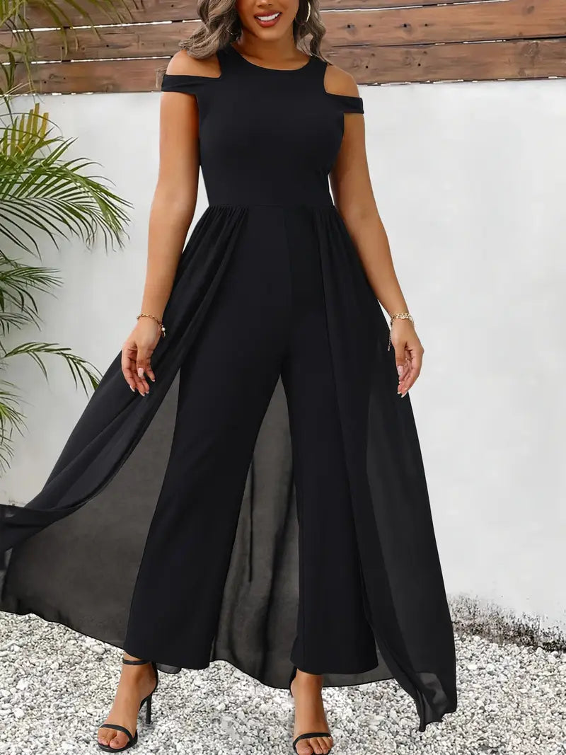 Eettaxa | Élégant Jumpsuit Droit sans Manches pour Femmes