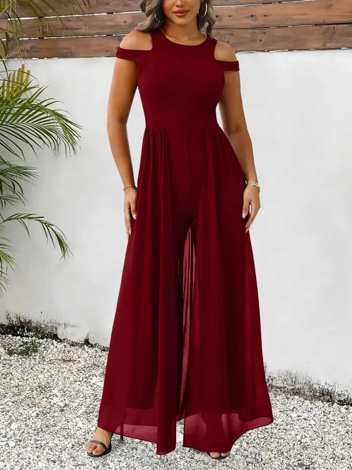Eettaxa | Élégant Jumpsuit Droit sans Manches pour Femmes