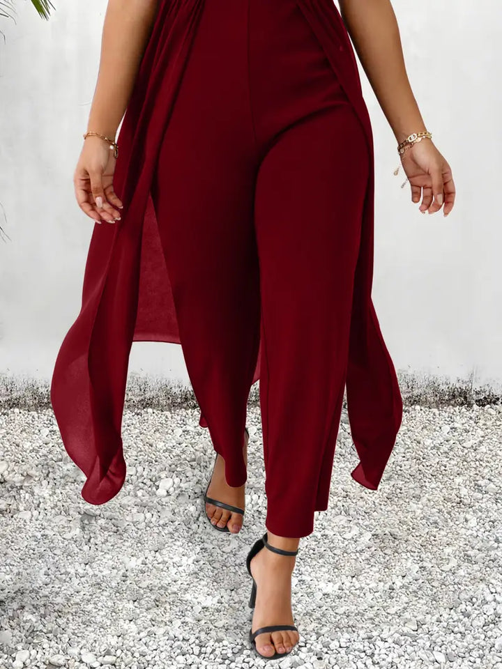 Eettaxa | Élégant Jumpsuit Droit sans Manches pour Femmes