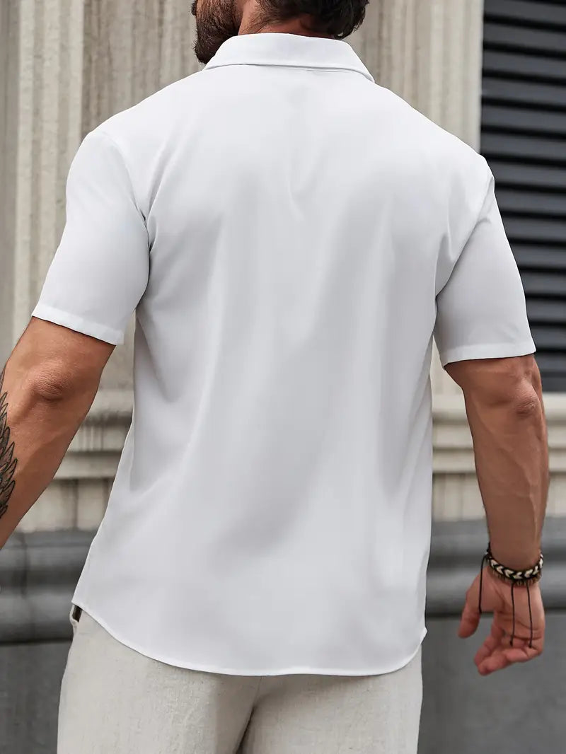 Reinas | Élégante Chemise à Col Rabattu pour Hommes
