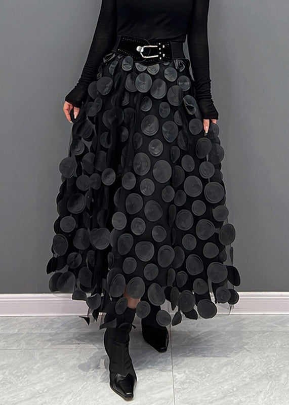 Soevala | Élégante jupe en tulle à pois et patchwork