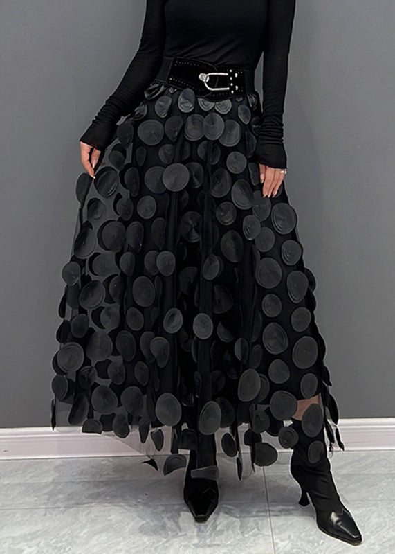 Soevala | Élégante jupe en tulle à pois et patchwork