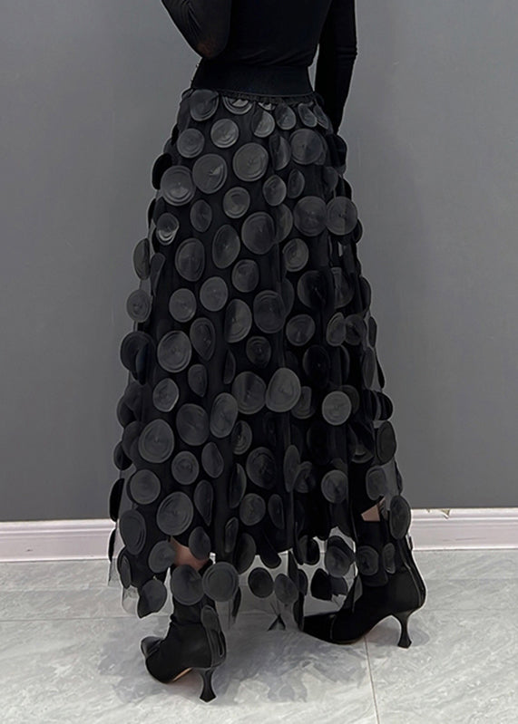 Soevala | Élégante jupe en tulle à pois et patchwork