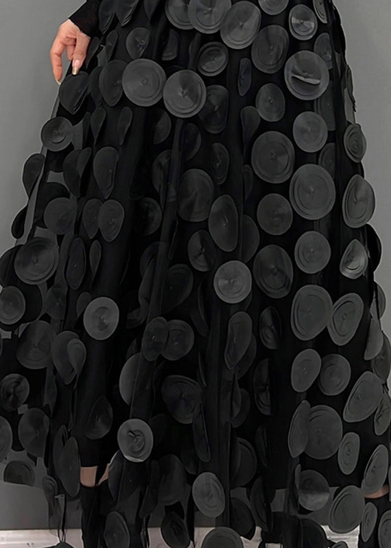 Soevala | Élégante jupe en tulle à pois et patchwork